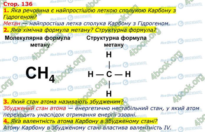 ГДЗ Химия 9 класс страница Стр.136 (1-4)